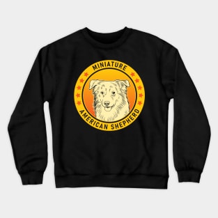 Miniature American Shepherd Dog Portrait Crewneck Sweatshirt